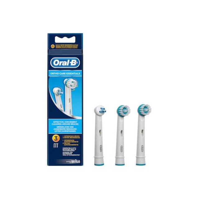 Oral-B Ortho Care Essentials Πακέτο Ανταλλακτικών με Interspace Brush Βουρτσάκι για Μεσοδόντια Διαστήματα, 1τεμ & Ortho Brushhea