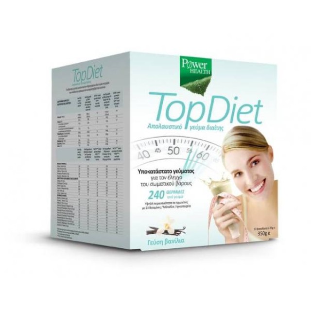Power Health Top Diet Υποκατάστατο Γεύματος για τον Έλεγχο του Σωματικού Βάρους με Γεύση Βανίλια, 10 x 35gr