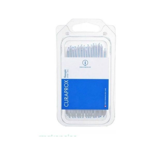Curaprox Flosspic DF967 Οδοντικό Νήμα με Λαβή σε Λευκό χρώμα 30τμχ