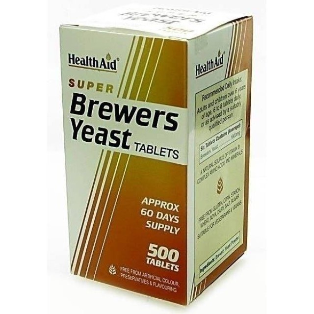 HEALTH AID Super Brewers Yeast - 500 Tablets