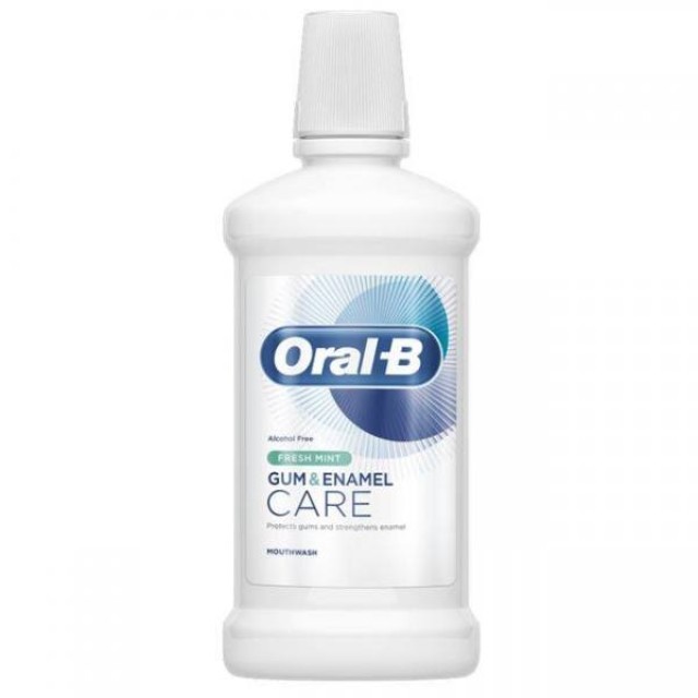 Oral B Gum & Enamel Care Fresh Mint Στοματικό Διάλυμα με γεύση δροσερής μέντας, 500ml