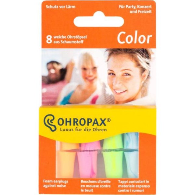 OHROPAX Ωτοασπίδες OHROPAX Color 8 τεμάχια