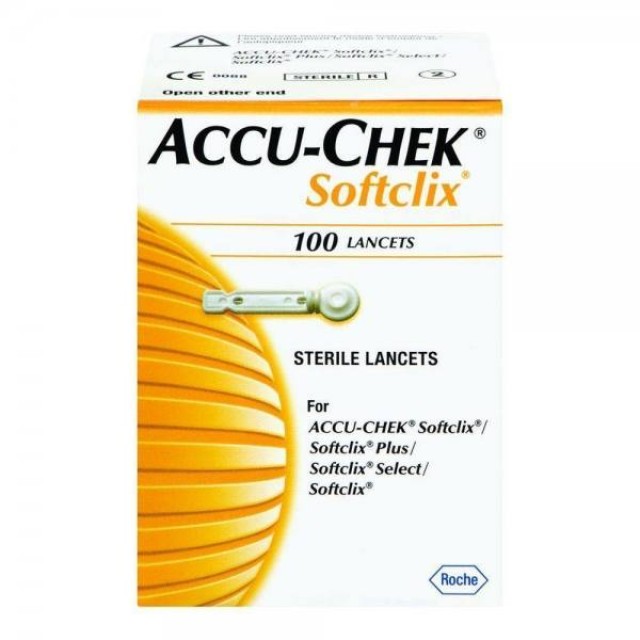 Accu chek Softclix, βελόνες SoftClix οι οποίες χρησιμοποιούνται με τον μετρητή Accu-Chek Instant, 100 lancets