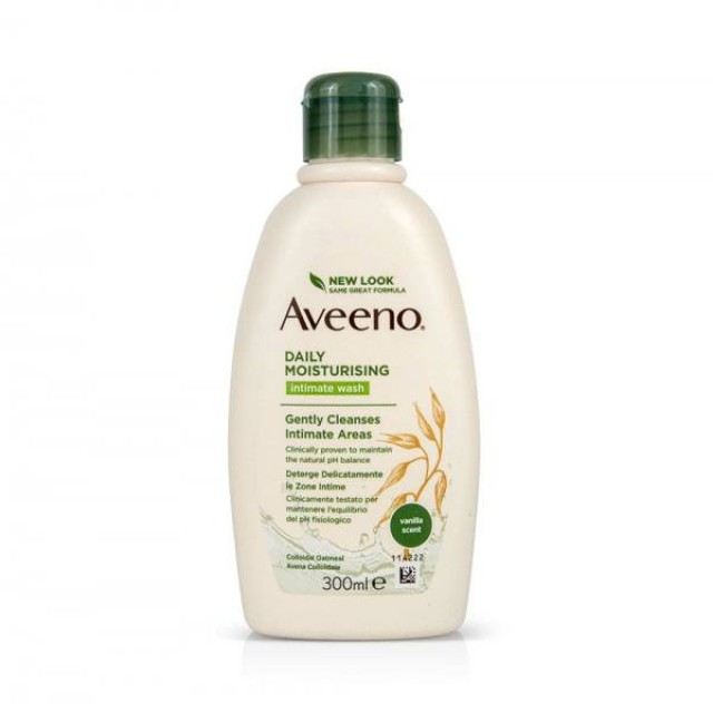 Aveeno Daily Moisturising Intimate Wash Ενυδατικό Υγρό Καθαρισμού Για Την Ευαίσθητη Περιοχή Με Άρωμα Βανίλια, 300ml