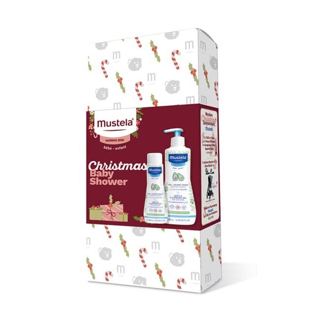 MUSTELA - Christmas Baby Shower Gentle Cleansing Gel Hair and Body (500ml) + Δώρο 200ml