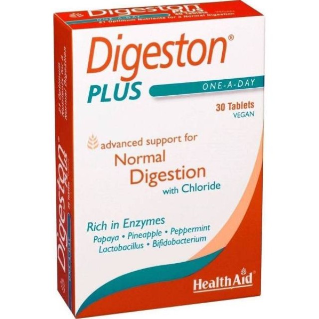 Health Aid Digeston Plus Ένζυμα με Προβιοτικά για Ομαλή Πέψη 30caps