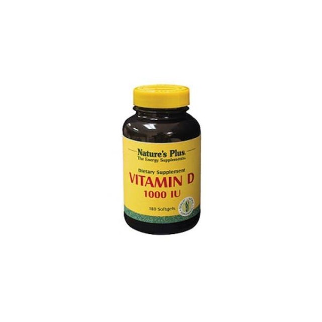 Natures Plus Vitamin D3 1000 I.U. 180 μαλακές κάψουλες