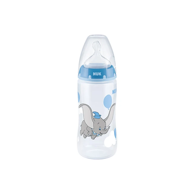 NUK - First Choice Plus Disney Classics Dumbo  Μπιμπερό με Θηλή Σιλικόνης 6-18m με Ένδειξη Θερμοκρασίας  (10.741.998) | 300ml