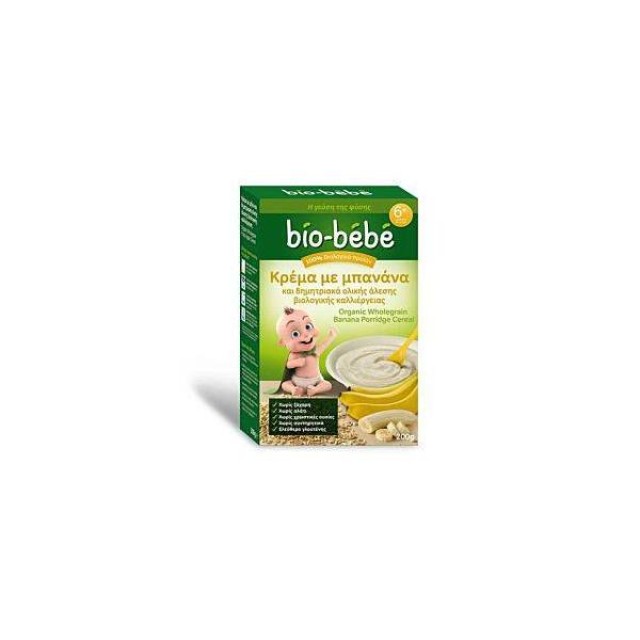 Bio-Bebe Κρέμα με Μπανάνα και Δημητριακά Ολικής Άλεσης 200gr