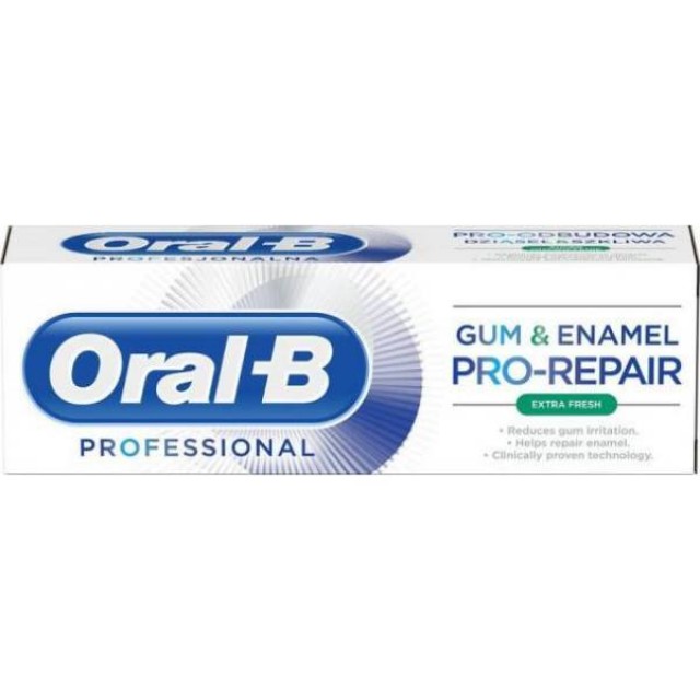 Oral-B Professional Gum & Enamel Pro-Repair Extra Fresh Οδοντόκρεμα για Ευαίσθητα Ούλα & Αναδόμηση του Σμάλτου, 75ml