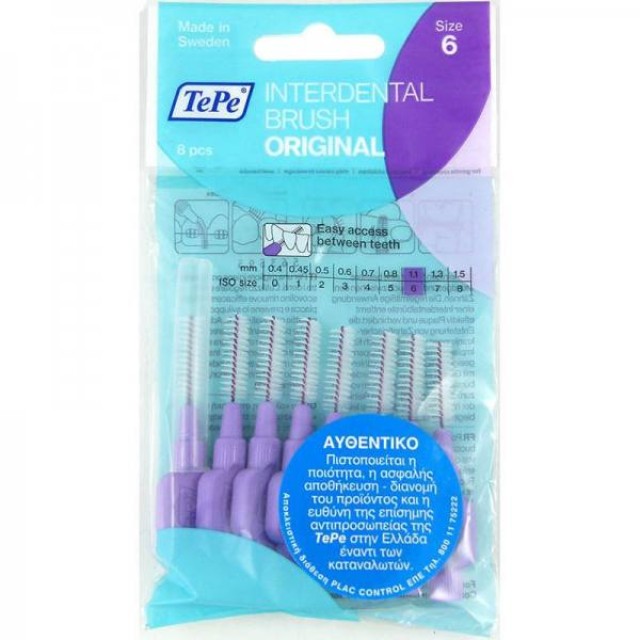 TEPE Interdental Brushes 6 1.1mm Purple