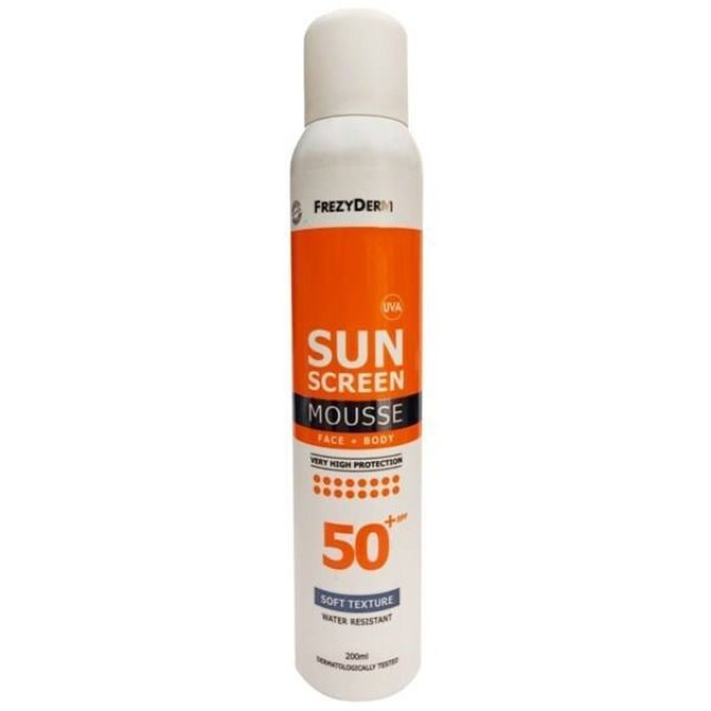 Frezyderm Sun Screen Mousse SPF50+ Αντηλιακό Προσώπου & Σώματος, 200ml