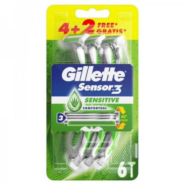Gillette Sensor 3 Sensitive 6τμχ