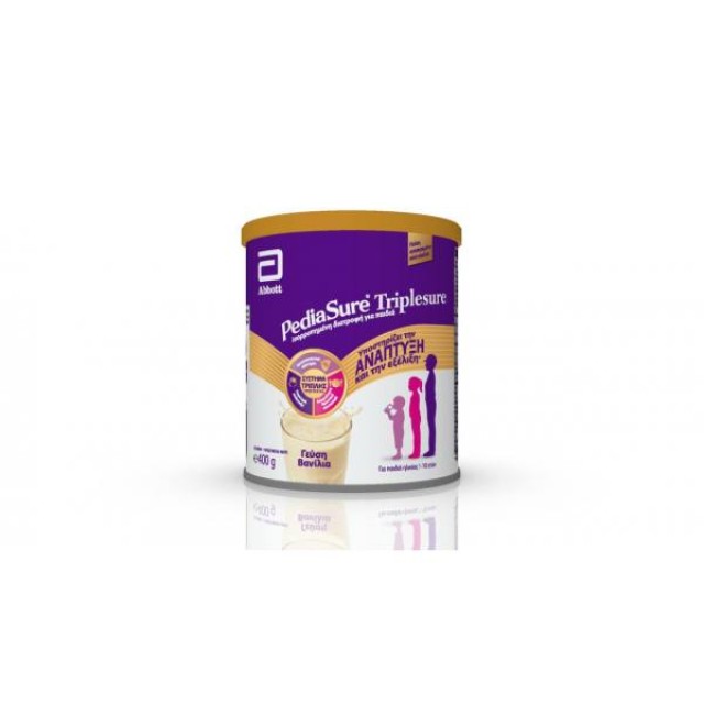 Abbott Pediasure Triplesure Συμπλήρωμα Διατροφής σε μορφή Γάλακτος για παιδιά 1-10 ετών με Γεύση Βανίλια, 400gr