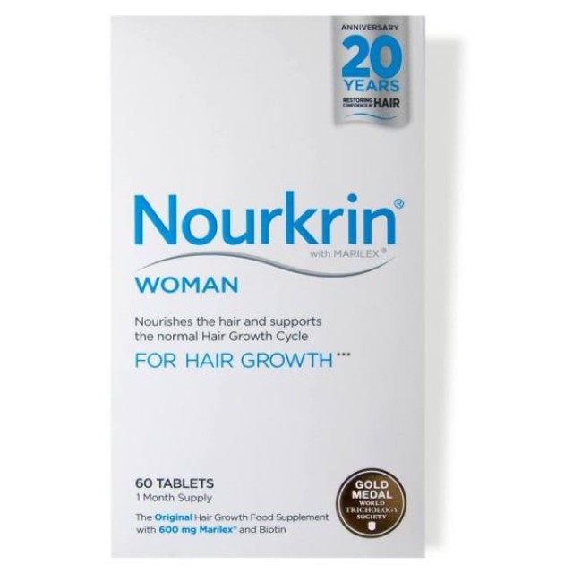 Nourkrin Woman Συμπλήρωμα Διατροφής για την Πρόληψη & Αντιμετώπιση της Γυναικείας Τριχόπτωσης, 60 caps