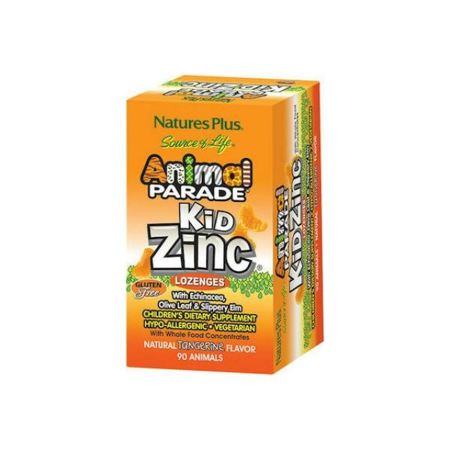 Natures Plus Animal Parade KidZinc 90 παστίλιες Μανταρίνι