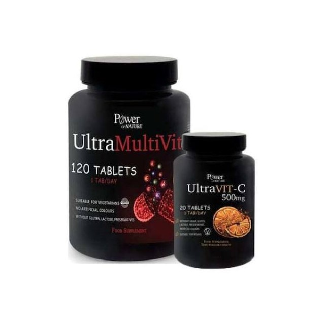 Power Health Promo Ultra MultiVit 120 ταμπλέτες & Ultra Vit-C 500mg 20 ταμπλέτες