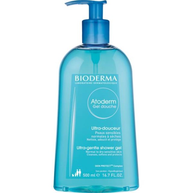 Bioderma Atoderm Gel Douche Καθημερινό, Απαλό Αφρόλουτρο χωρίς Σαπούνι, 500ml