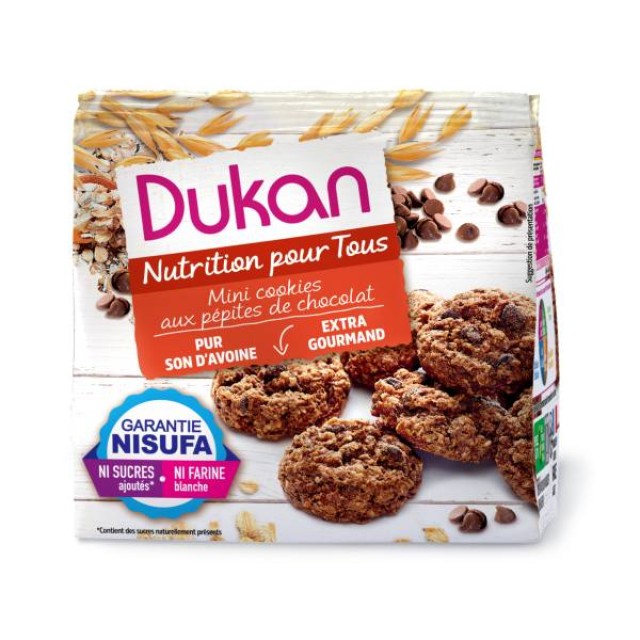 Dukan Expert Μίνι Cookies βρώμης με κομμάτια σοκολάτας, 100gr
