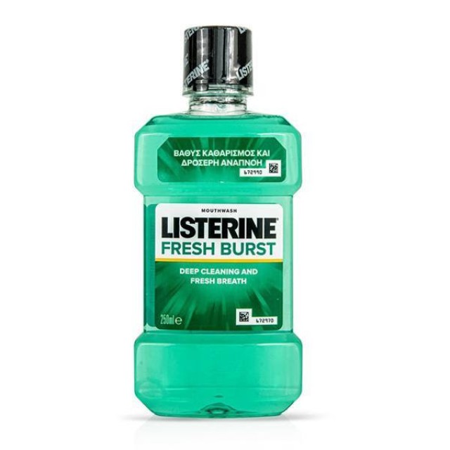 Listerine Fresh Burst, Στοματικό Διάλυμα Για Προστασία Απο Την Πλάκα, 250ml