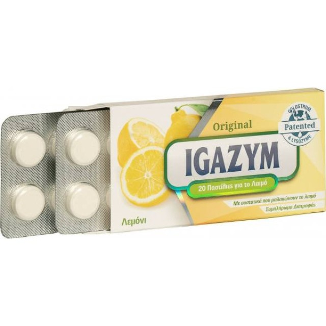 Igazym Original Παστίλιες που Μαλακώνουν το Λαιμό με Άρωμα Λεμόνι 20τμχ