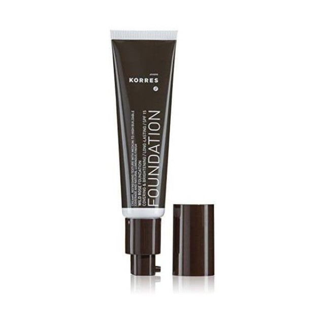 Korres Foundation Make Up Wild Rose SPF15 Άγριο Τριαντάφυλλο RF4 για Υψηλή Κάλυψη & Διάρκεια, 30ml