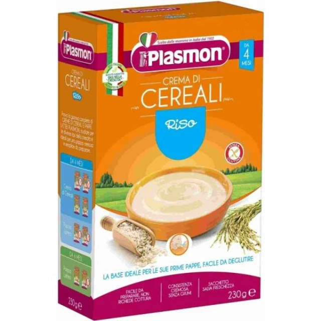 Plasmon Βρεφική Κρέμα Ρύζι 4m+ 230gr