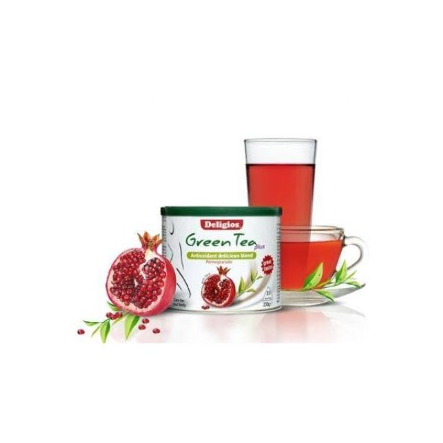 DELIGIOS Green Tea Plus Με Ρόδι Για Ενίσχυση Του Μεταβολισμού