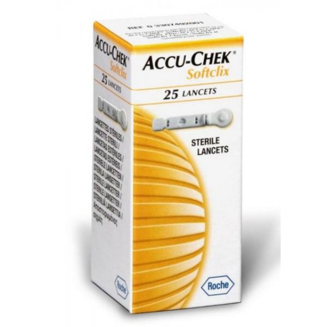 Accu chek Softclix, βελόνες SoftClix οι οποίες χρησιμοποιούνται με τον μετρητή Accu-Chek Instant, 25 lancets