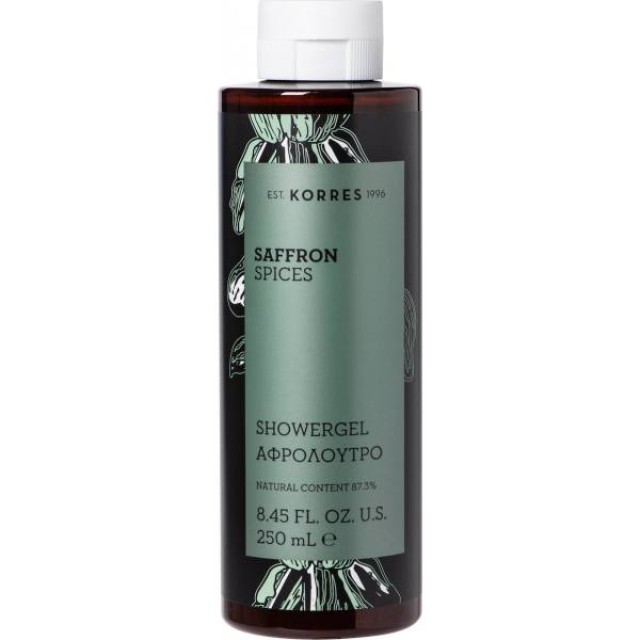 Korres Saffron Spices Shower Gel Αρωματικό Ανδρικό Αφρόλουτρο, 250ml