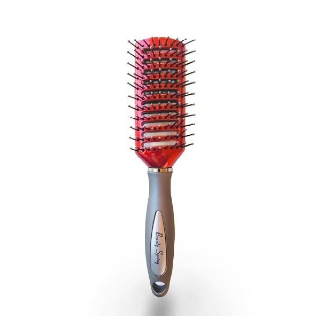 BEAUTY SPRING 5225 PopLine High Quality Vent Hair Brush Βούρτσα Μαλλιών Μακρόστενη Αέρος σε Κόκκινο Χρώμα 1τμχ