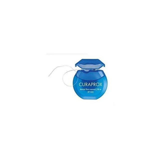 Curaprox DF 834 Dental Floss Waxed Κηρωμένο Οδοντικό Νήμα 50m