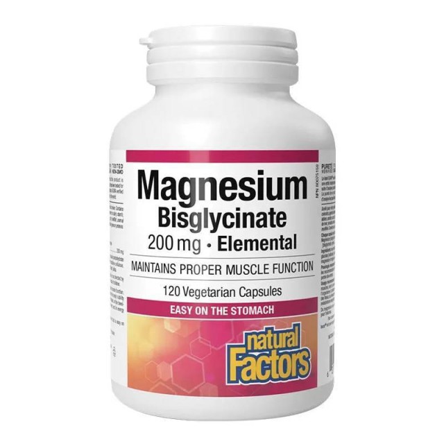 NATURAL FACTORS MAGNESIUM BISGLYCINATE 200  mg 120 CAPS