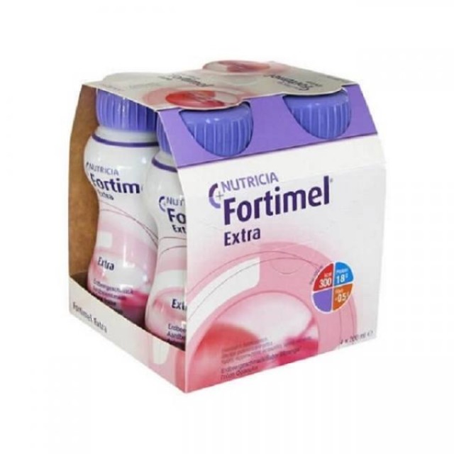 Nutricia Fortimel Extra 4x200ml-Γεύση Φράουλα
