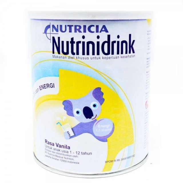 Nutricia Nutrinidrink Powder Θρεπτικό Τρόφιμό για την Διαιτητική Αντιμετώπιση της Υποθρεψίας σε Παιδιά - Βανίλια 400gr