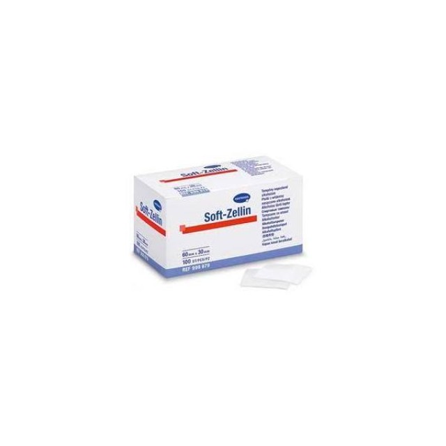 Hartmann Soft-Zellin Κομπρέσες Αλκοόλης 60x30mm 100 Τεμάχια