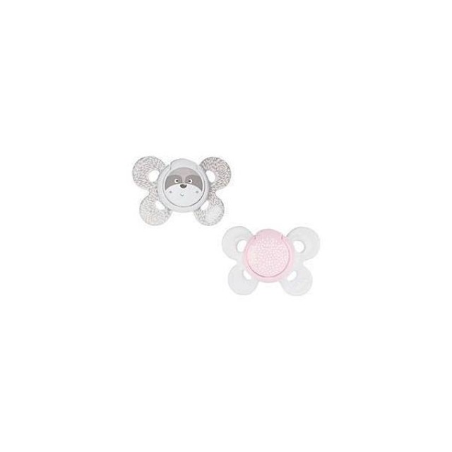 CHICCO Physio Comfort Πιπίλα Σιλικόνης Ροζ με Θήκη 2Τμχ 0-6m+ (74931-11)