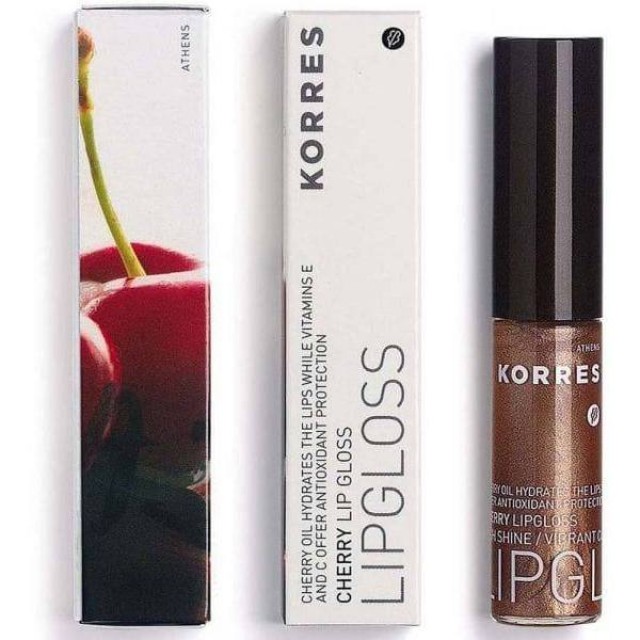Korres Cherry Lipgloss Έλαιο Χειλιών από κεράσι Ν.37 Golden Brown, 6ml