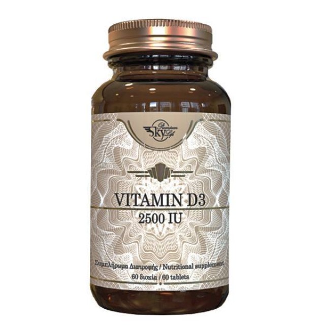 Sky Premium Life Vitamin D3, Βιταμίνη D3 Περιεκτικότητας 2500 IU, 60 tabs