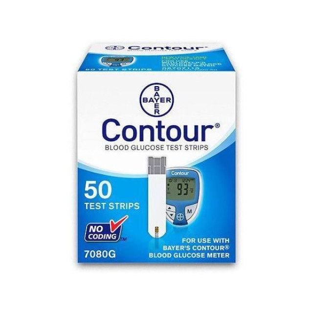 Contour ταινίες Μέτρησης Γλυκόζης Αίματος, 50ταινίες