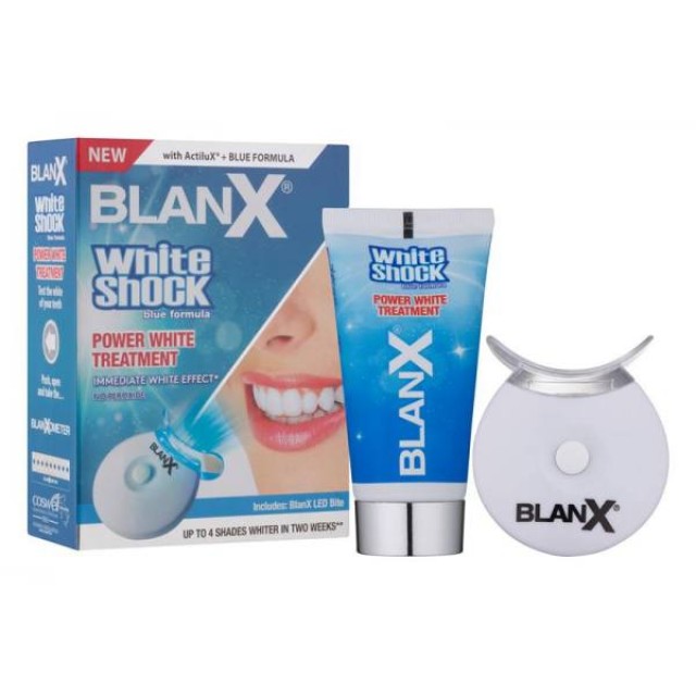 Σύστημα λεύκανσης BLANX - WHITE SHOCK 50 ml + “μασελάκι” LED