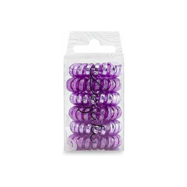 Dessata Hair Ties Purple Metal
