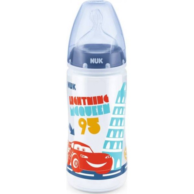 Nuk First Choice Μπιμπερό Πλαστικό Cars Blue 6-18m 300ml