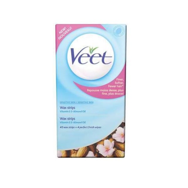VEET Ταινίες Κεριού Ευαίσθητη Επιδερμίδα 40τμχ
