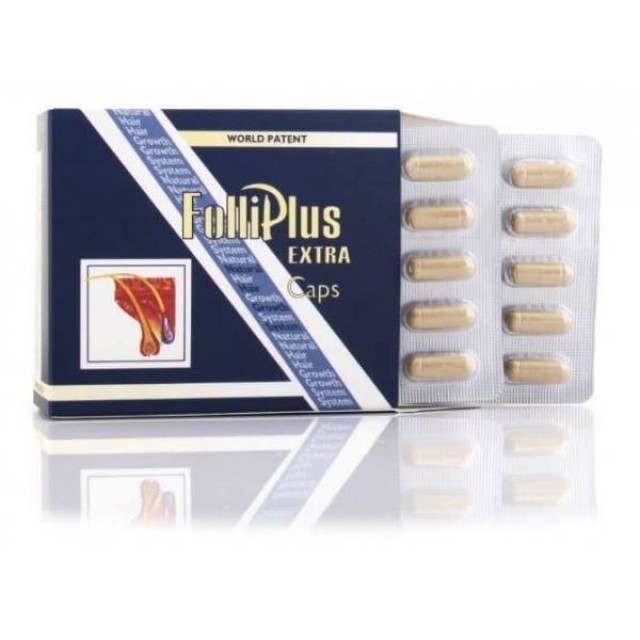 Folliplus Extra Συμπλήρωμα Διατροφής για αλωπεκίες γυναικών και ανδρών, 60 caps