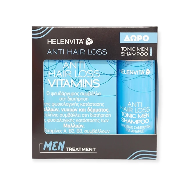 HELENVITA - Anti Hair Loss Vitamins (60caps)   Anti Hair Loss Tonic Men Shampoo (100ml)