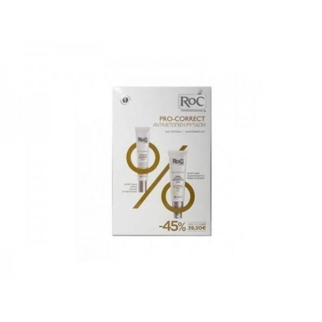 ROC Pro-Correct Αντιρυτιδική Κρέμα Υψηλής Συγκέντρωσης 30ml + Pro-Correct Αντυριτιδική Κρέμα Προσώπου 40ml