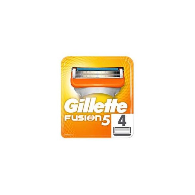 GILLETTE Fusion5 Ανταλλακτικές Κεφαλές Ξυριστικής Μηχανής 4Τμχ