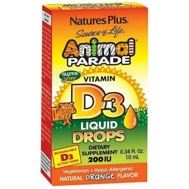Natures Plus Animal Parade D3 Liquid Drops 10ml