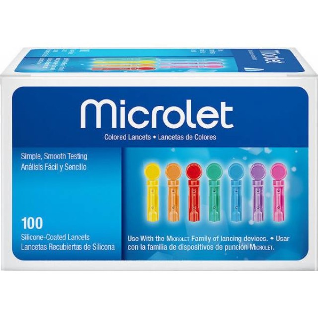 Bayer Microlet Βελόνες Χρωματιστές 100 Τμχ